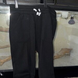 SO Kids Black Sweatpants with White Drawstring